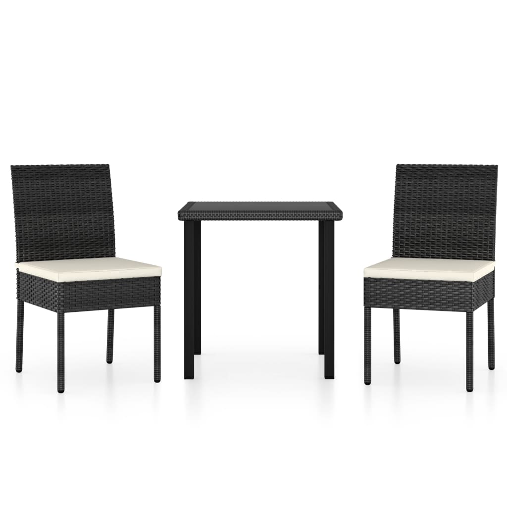 Dining Set Black, Cream