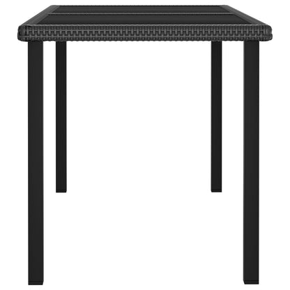 Dining Set Black Poly rattan Durable Dining Set Rectangular
