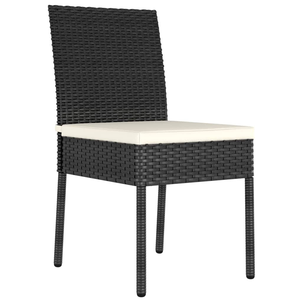Dining Set Black Poly rattan Durable Dining Set Rectangular
