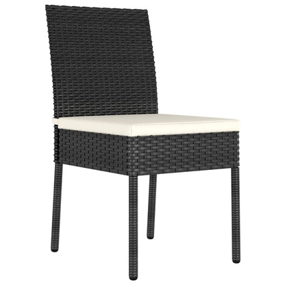 Dining Set Black Poly rattan Durable Dining Set Rectangular