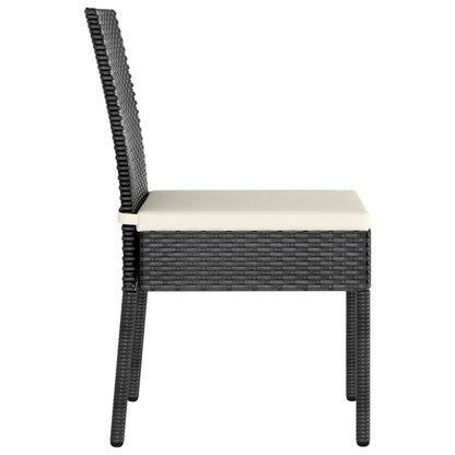 Dining Set Black Poly rattan Durable Dining Set Rectangular