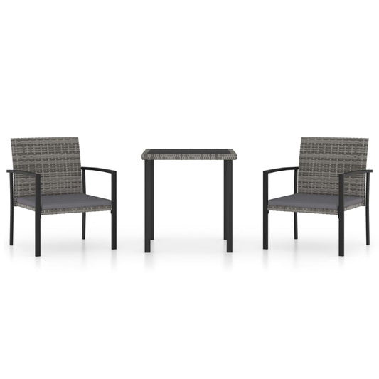 Dining Set Gray, Black