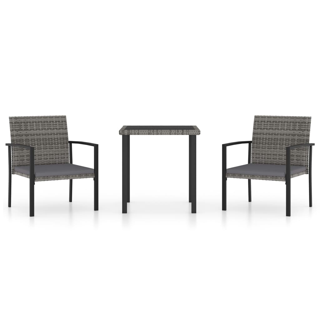 Dining Set Gray, Black
