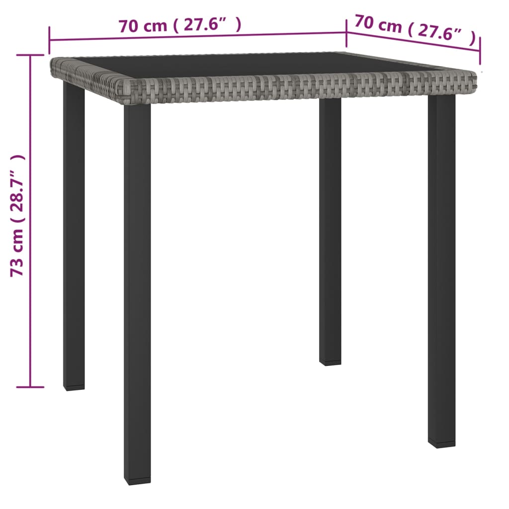 Dining Set Gray, Black