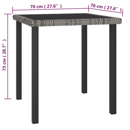 Dining Set Grey Poly rattan 5 Piece Set Light Weight Dining Set
