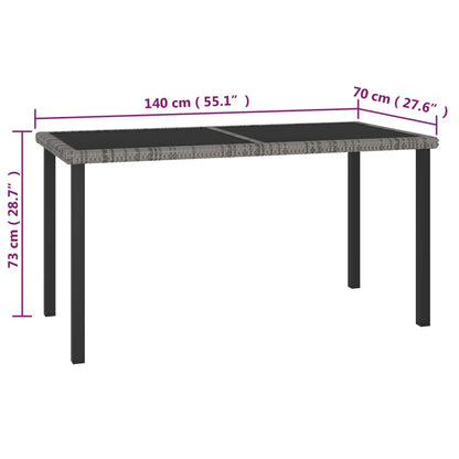 Dining Set Grey and black, grey cushions
