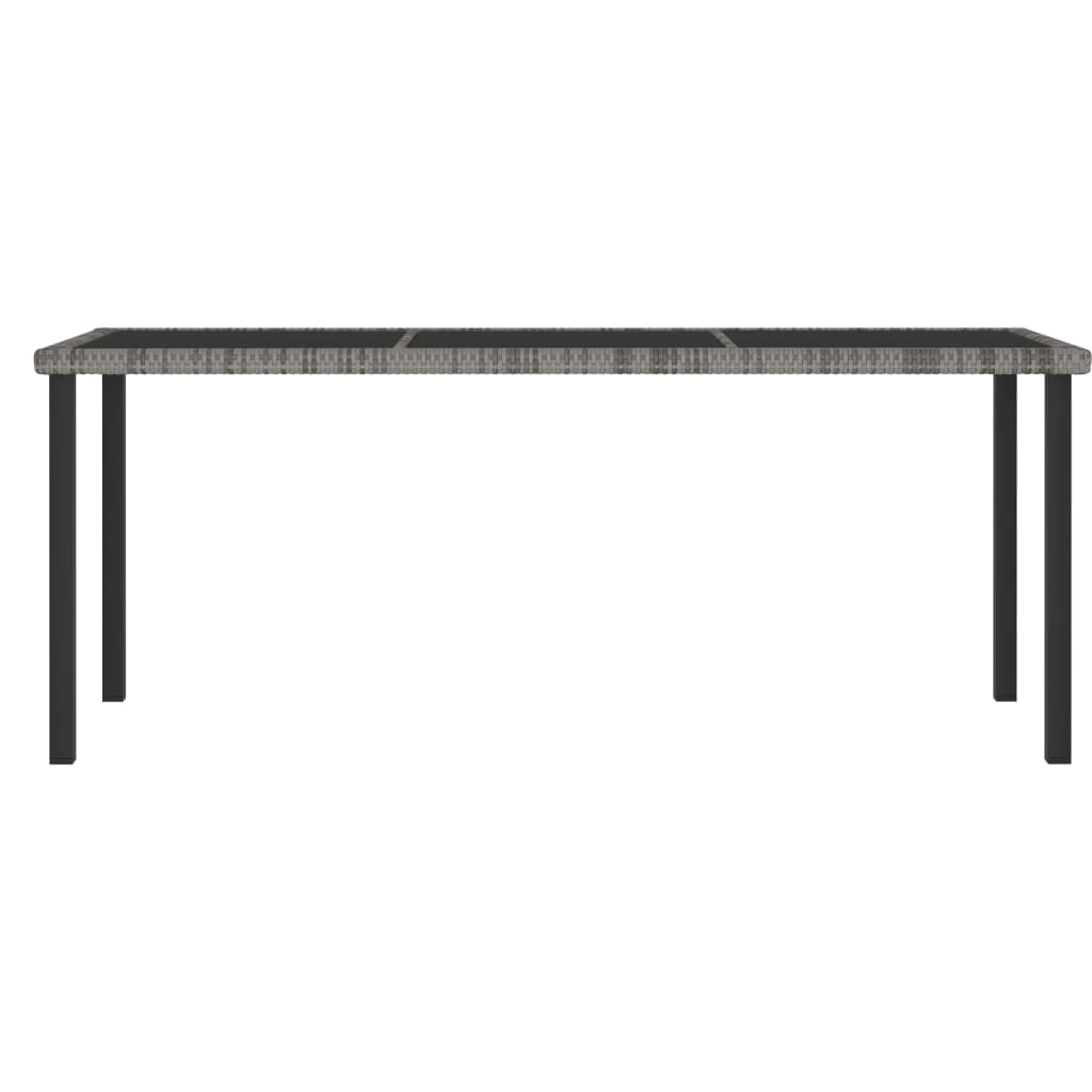 Dining Set Grey Poly rattan Large Durable Dining Set