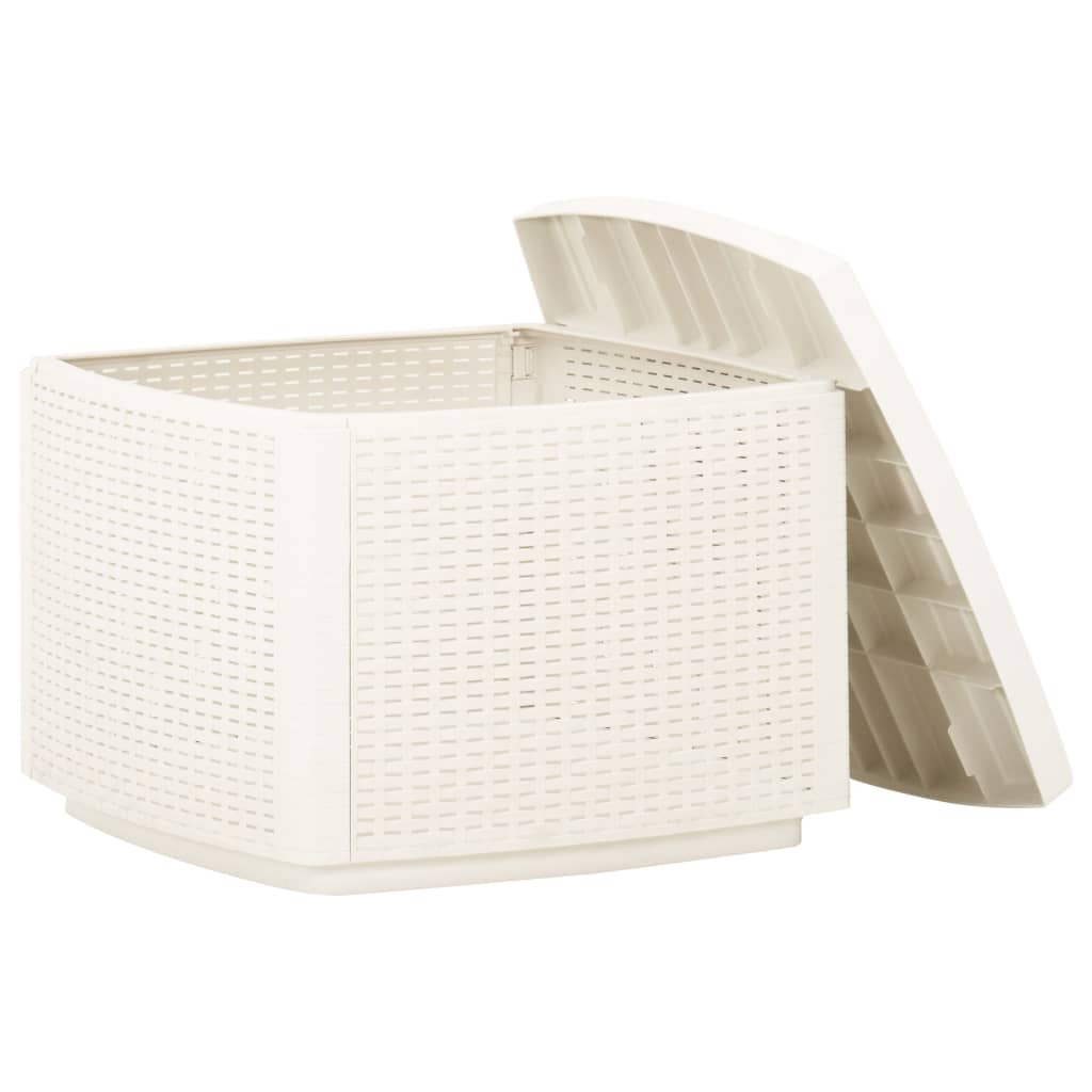 Garden Table White Plastic Compact Durable Garden Table