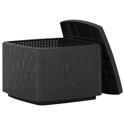 Garden Table Grey Plastic Lightweight Garden Table Square