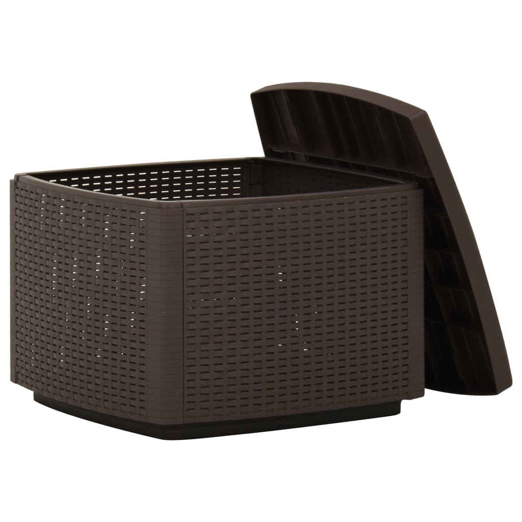 Garden Table Mocha Plastic Medium Lightweight Garden Table