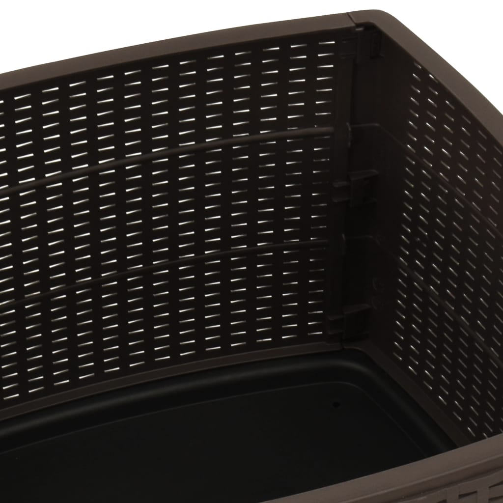 Garden Table Mocha Plastic Medium Lightweight Garden Table