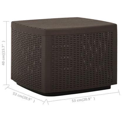 Garden Table Mocha Plastic Medium Lightweight Garden Table