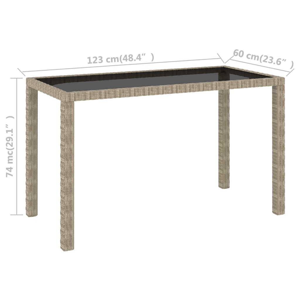 Patio Dining Set Set of 6 Beige, Cream
