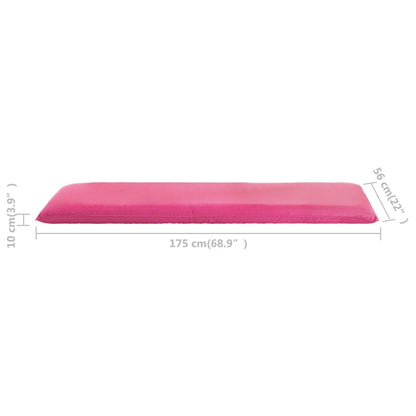Sunlounger Pink Oxford Fabric (100% Polyester) 69.7 x 22.0 x 3.9 in