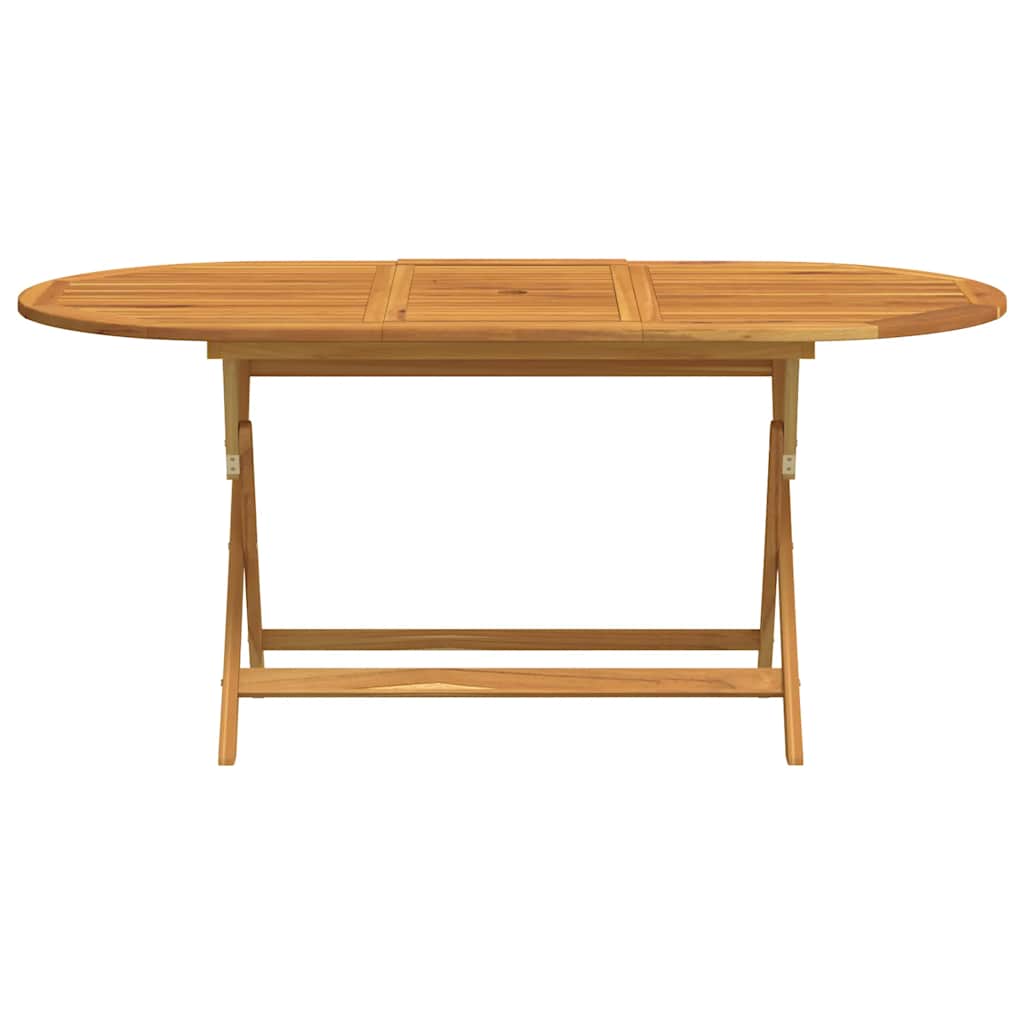 Garden Table Wood Brown Solid eucalyptus wood Medium Foldable