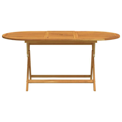 Garden Table Wood Brown Solid eucalyptus wood Medium Foldable