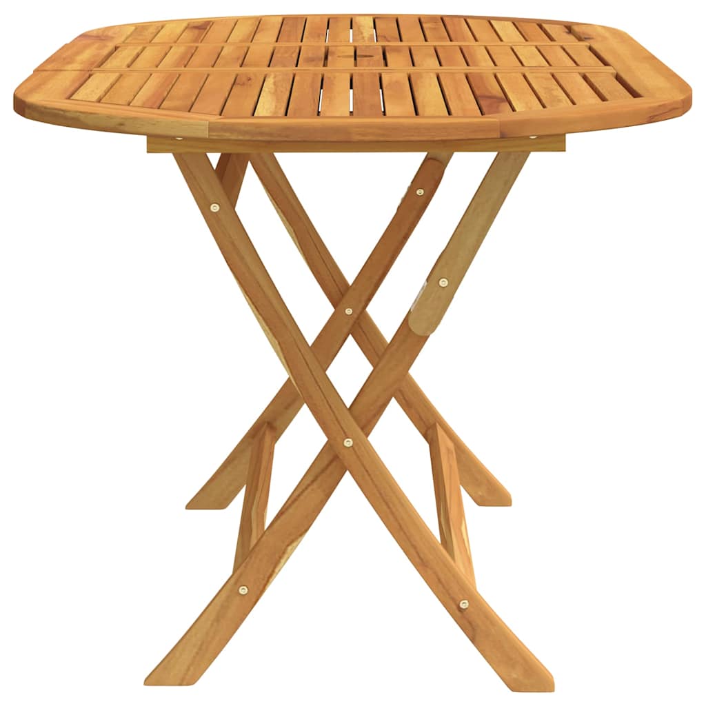 Garden Table Wood Brown Solid eucalyptus wood Medium Foldable
