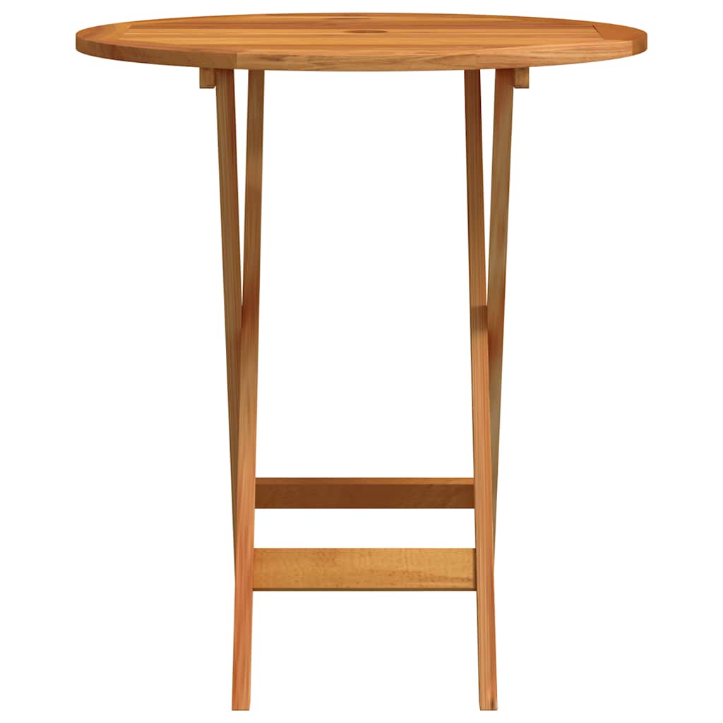 Garden Table Natural Wood Solid eucalyptus wood Small Foldable