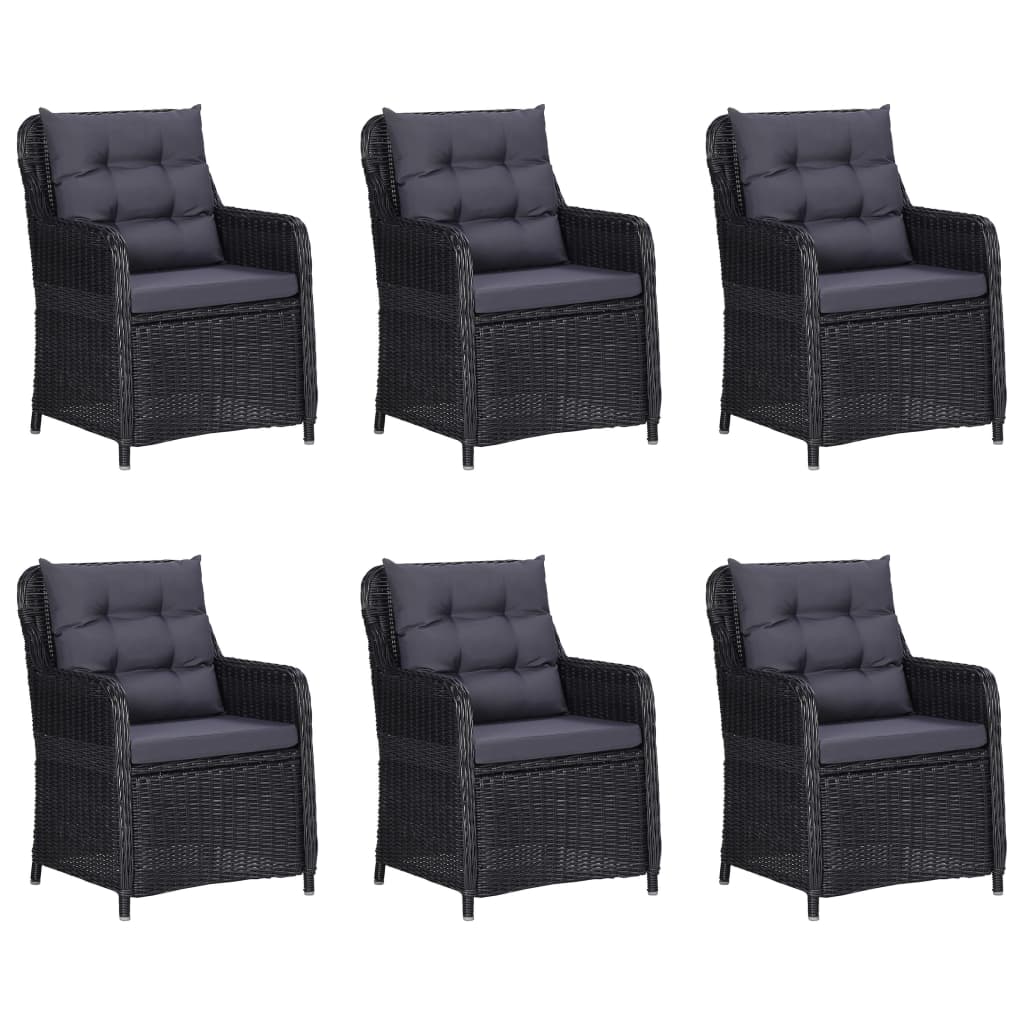 Dining Set Black, Dark Grey