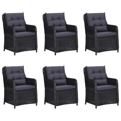 Dining Set Black, Dark Grey