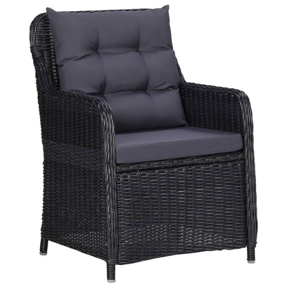 Dining Set Black, Dark Grey