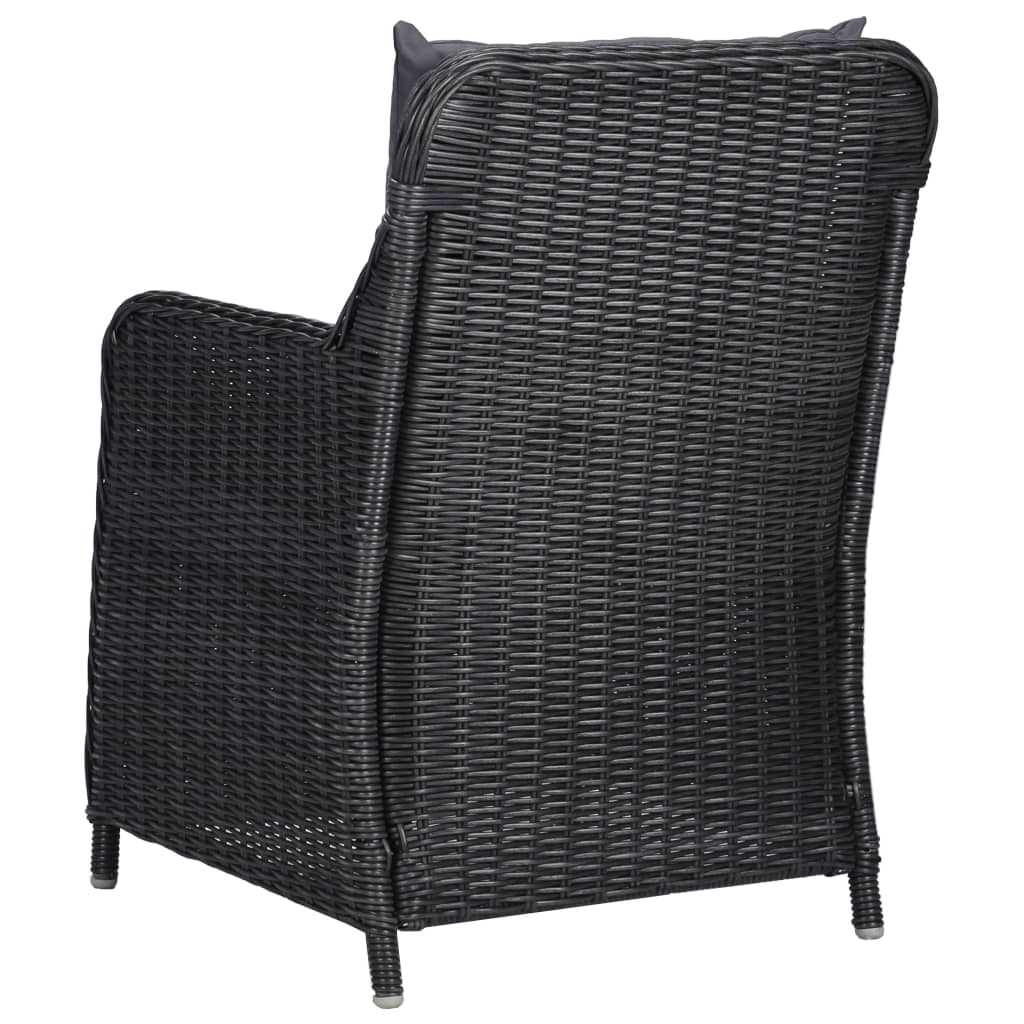 Dining Set Black, Dark Grey