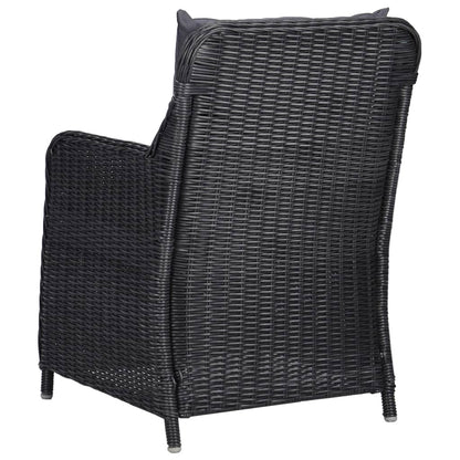 Dining Set Black, Dark Grey