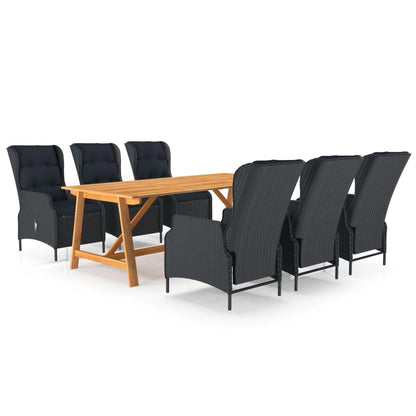 Dining Set Dark grey, Black