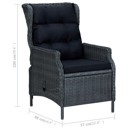Dining Set Dark grey, Black