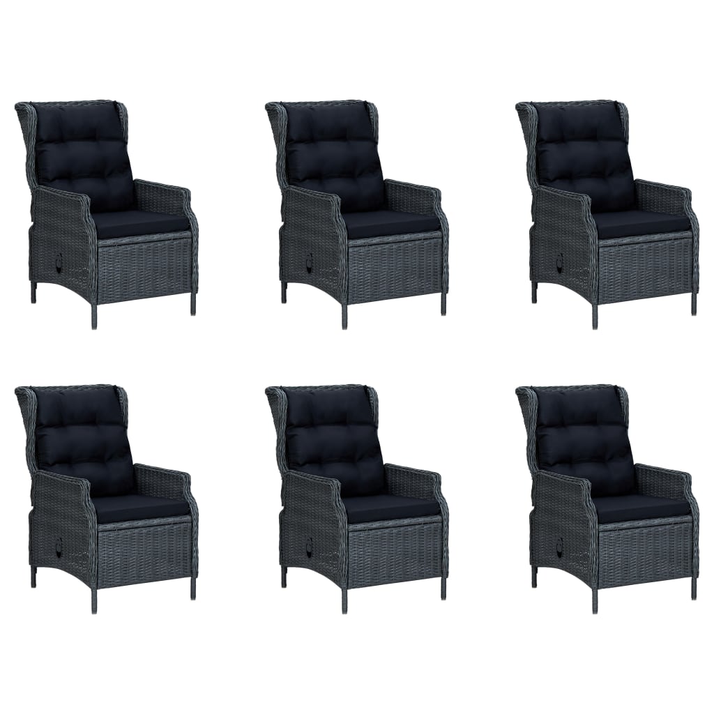 Dining Set Dark grey, Black