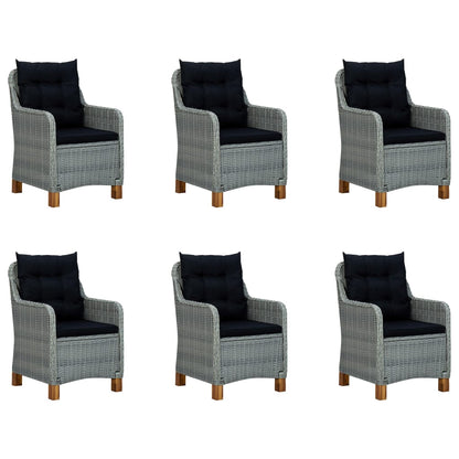 Dining Set Light Grey, Black
