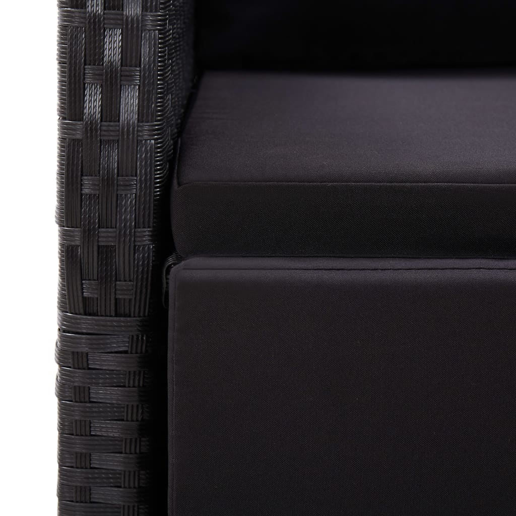 Dining Set Black, Brown