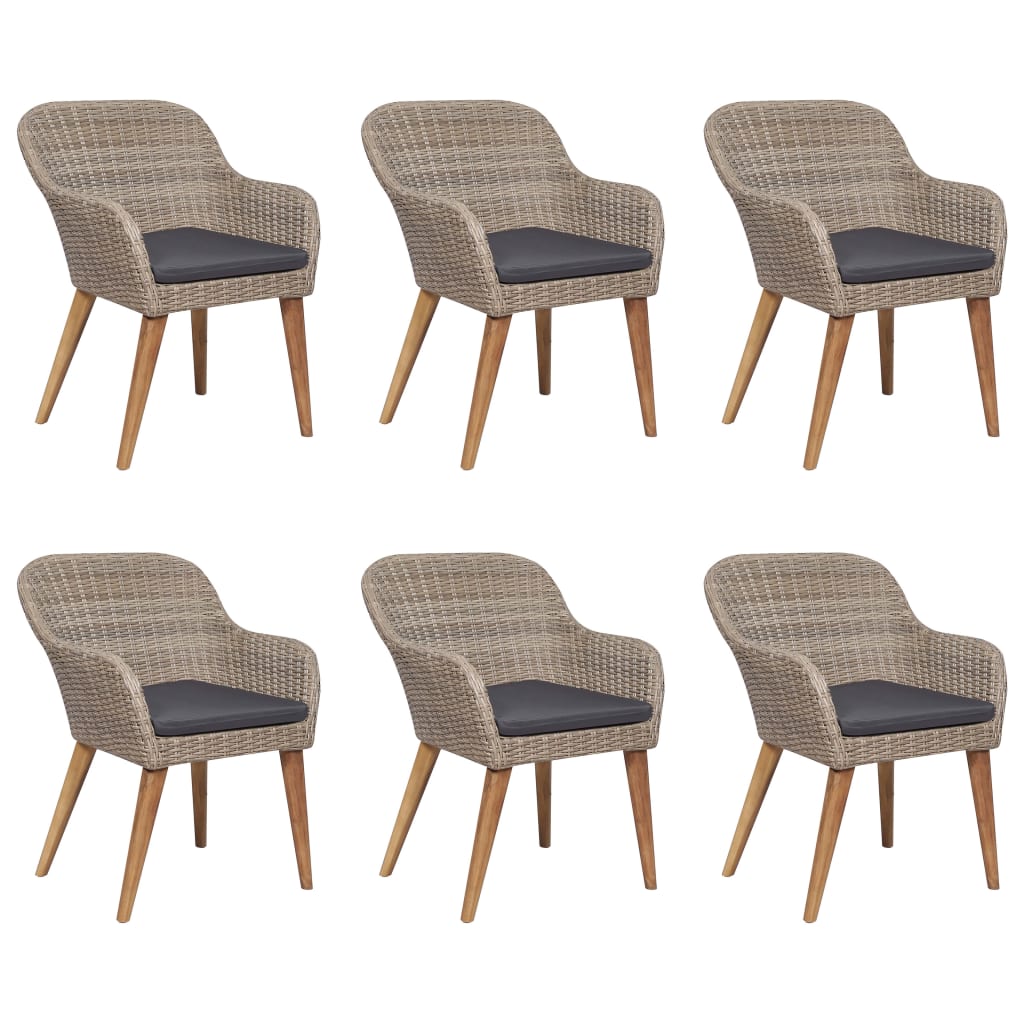 Dining Set Brown Solid acacia wood Large Durable Dining Set