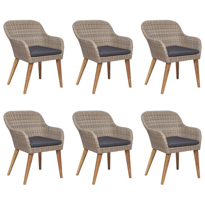 Dining Set Brown Solid acacia wood Large Durable Dining Set