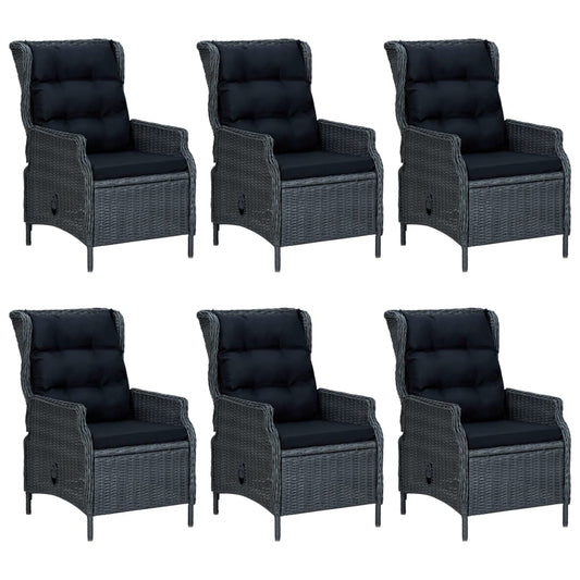 Dining Set Dark Grey, Black