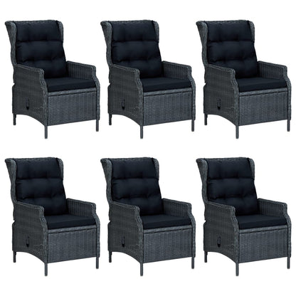 Dining Set Dark Grey, Black