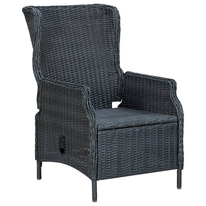 Dining Set Dark Grey, Black