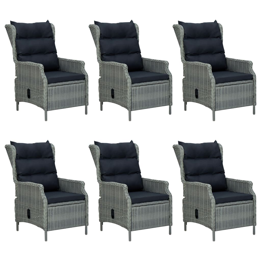 Dining Set Light Grey, Black (Cushions)