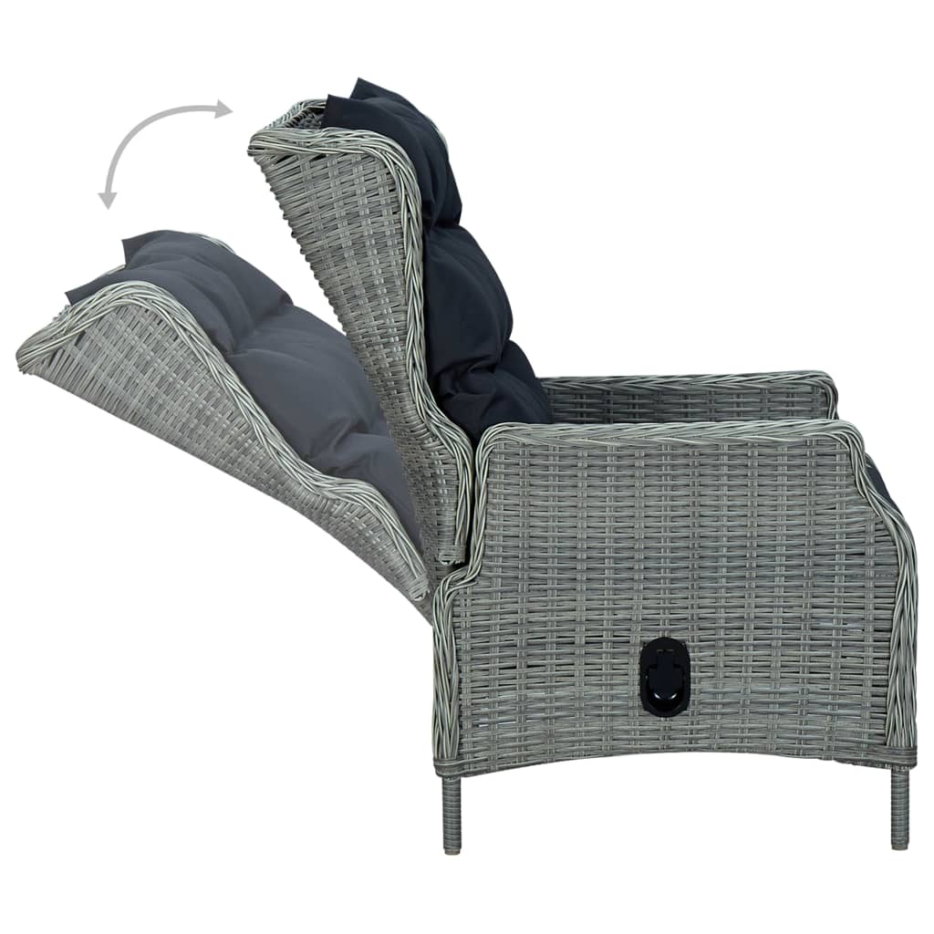 Dining Set Light Grey, Black (Cushions)