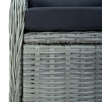 Dining Set Light Grey, Black (Cushions)