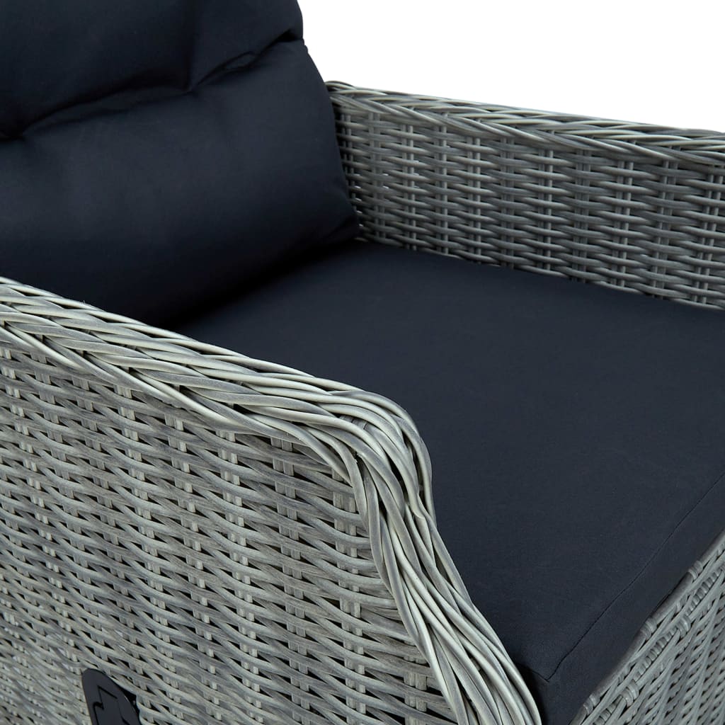 Dining Set Light Grey, Black (Cushions)