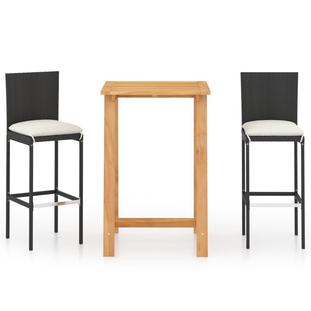 Garden Bar Set Black, Cream