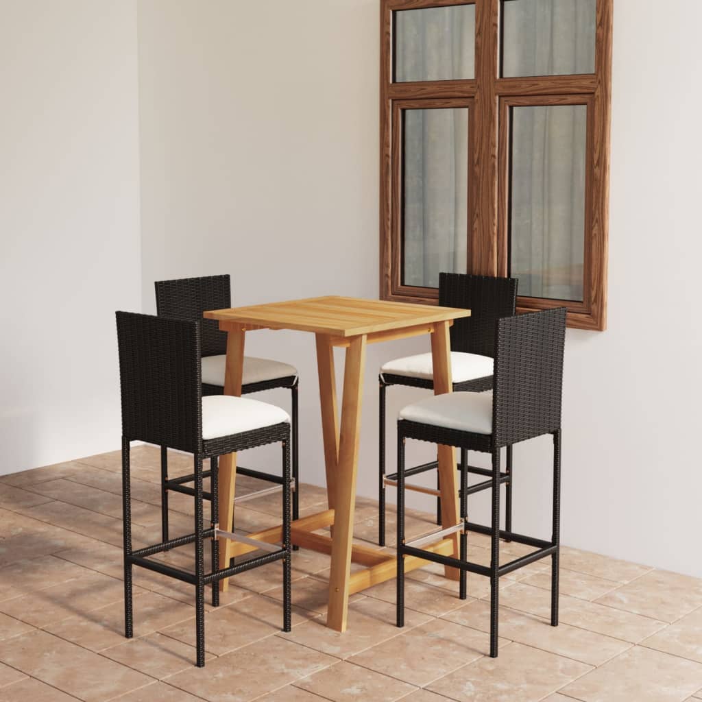 Garden Bar Set Black, Cream