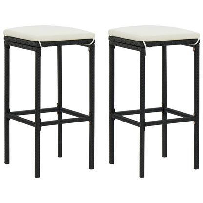 Garden Bar Set Black Solid Acacia wood 3 Piece Set