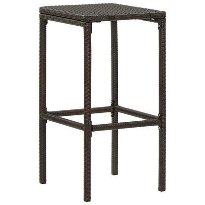 Garden Bar Set Brown Solid Acacia wood Medium Removable Covers