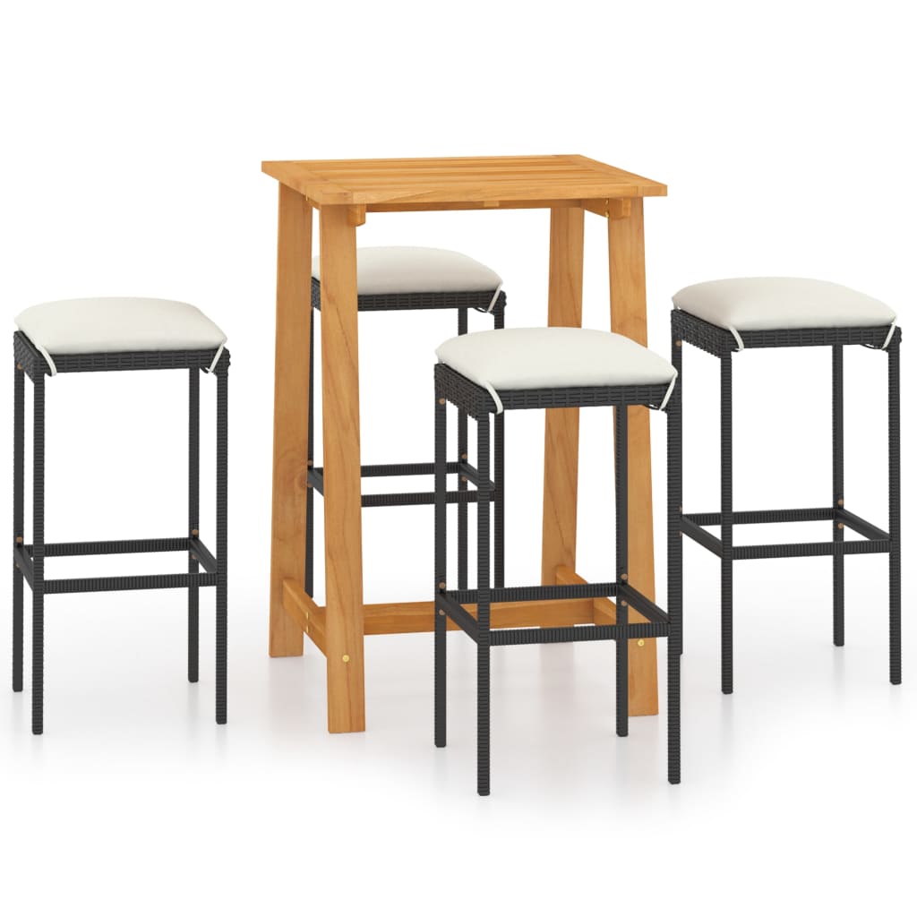 Garden Bar Set Black, Cream