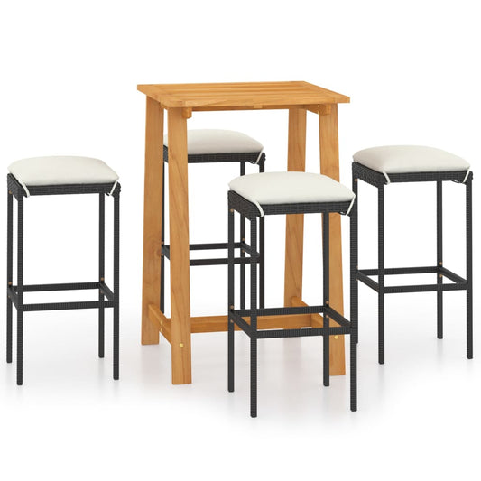 Garden Bar Set Black, Cream