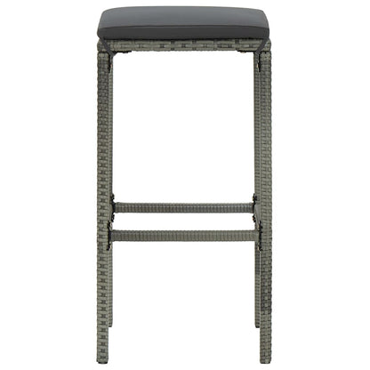 Garden Bar Set Grey Acacia wood Standard Removable Covers