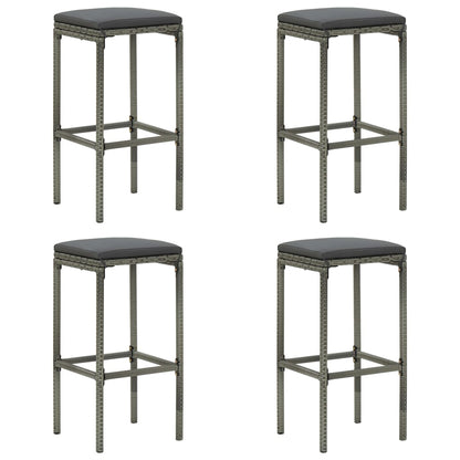 Garden Bar Set Grey Acacia wood Standard Removable Covers