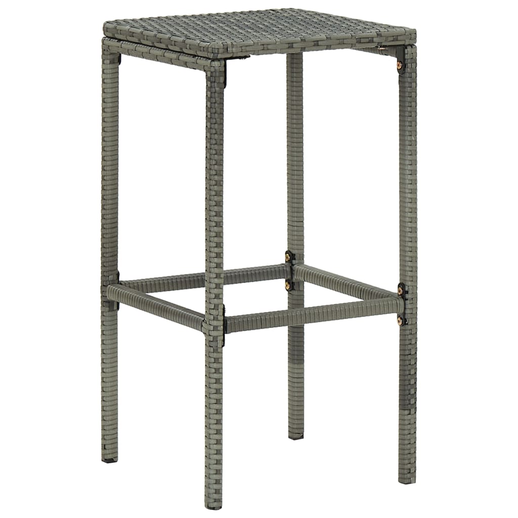 Garden Bar Set Grey Acacia wood Standard Removable Covers